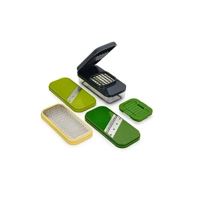 Immagine di Joseph Multi Prep Compact 4 in 1 Mandolina per Verdure, Affetta Grattugia, Taglia Cubetti, Manuale, con Contenitore