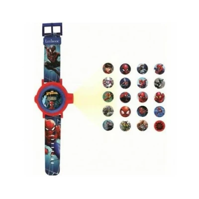 Immagine di Lexibook Schermo Digitale per Orologio a proiezione regolabile 20 Immagini Spider Man Bambini/Ragazzi Rosso e Blu