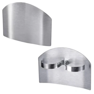 Immagine di Westmark protezioni per le dita utensile da cucina tagliare in sicurezza frutta e verdura, di alta qualità acciaio inox, 2 pz.