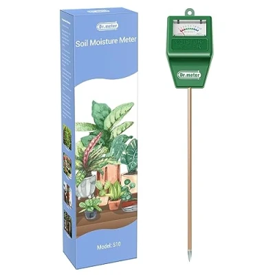 Immagine di Dr.Meter Misuratore Umidità Terreno del Suolo, Sensore Tester Suolo Acqua Monitor Piante Igrometro per Giardinaggio, Agricoltura, (Nessuna Batteria Necessaria)