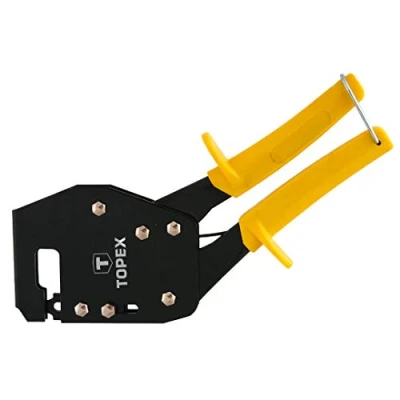Immagine di Pinza Per Assemblaggio Profili Cartongesso Ideale Assemblare Rapidamente, In Una Sola Operazione, Montanti E Guide Senza La Necessità Di Utilizzare Viti. Con Manici Ergonomici Ricoperti Pvc Fermo Metallo.