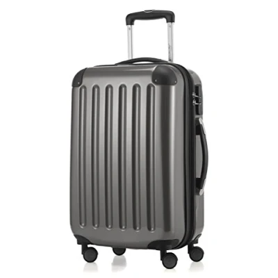 Immagine di HAUPTSTADTKOFFER ALEX Bagaglio a mano con scomparto per laptop, Valigia rigida, Trolley espandibile, 4 doppie ruote, 55 cm, 42 litri, Titanio o