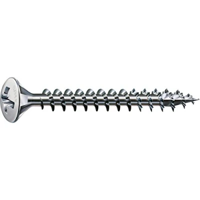 Immagine di SPAX, Set di viti universali a testa bombata e impronta croce, filettate, nichelate, E1J, 4 x 35 mm, 1000 pz.