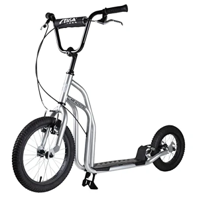 Immagine di STIGA Monopattino Air Scooter con Ruote Pneumatiche, Telaio in Acciaio, Freni a Mano Anteriori e Posteriori, Altezza Regolabile, Adatto da 7 Anni, Max 100 kg