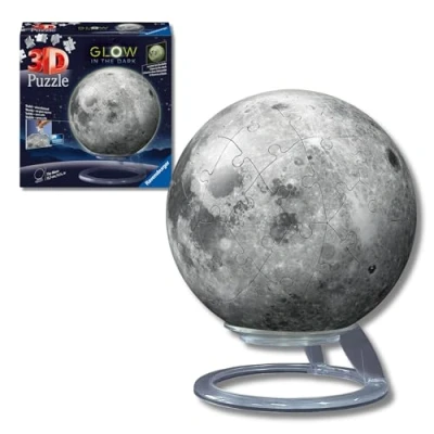 Immagine di Ravensburger Puzzle 3D, Luna Glow in the Dark, Costellazioni, per Adulti e Bambini 6+ Anni, Idea Regalo, 72 Pezzi, Include Supporto Esporlo