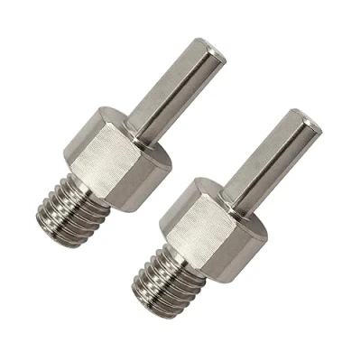 Immagine di Adattatore per Punte Trapano 2pezzi M14 Filettatura 9,5mm Gambo Triangolo Fresa Diamantata Mano SANLEETEK