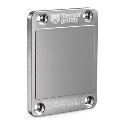 Immagine di Thermal Grizzly Intel Heatspreader V1 Dissipatore di calore ad alte prestazioni per CPU Intel, superficie precisione diamantata e nichelata