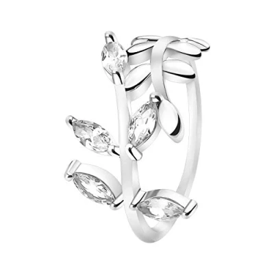 Immagine di Sofia Milani Anello da Donna in Argento 925 con Pietra Zircone Design a Foglia Ramo 10097 10 (16)