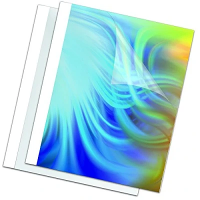 Immagine di Fellowes Leonardi 53150 Termocopertine Standard, Formato 12 mm, Confezione da 100 Pezzi, Bianco