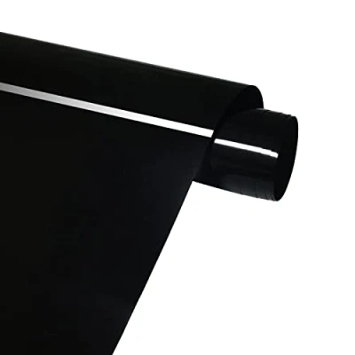 Immagine di Vinile a trasferimento termico, film termoadesivo in tessuto 30,5 cm x 3 m, per plotter (Nero)