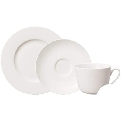 Immagine di Villeroy &amp; Boch 10 1380 7127 Twist White Servizio da Caffè per Fino a 6 Persone, Porcellana, Set 18 Pezzi, Bianco