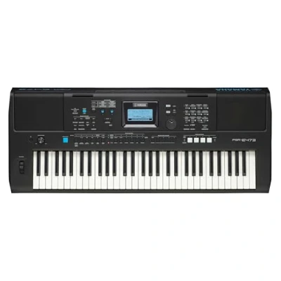 Immagine di Yamaha Digital Keyboard PSR E473 Tastiera Digitale Versatile Design Portatile con 61 Tasti a Tocco Sensibile e Vari Stili di Accompagnamento Nero