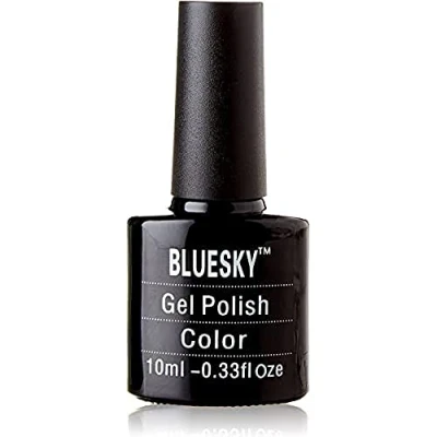 Immagine di Bluesky Smalto Per Unghie Gel, Xk47, Blu, Luccichio, Bagliore (Per Lampade Uv E Led) 10 Ml