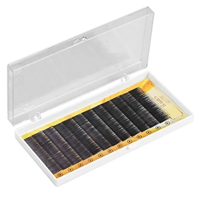 Immagine di 12pcs sopracciglio naturale falso, potenziatore finto estensione 3D, sopracciglia artificiali riutilizzabili individuali in fibra leggera nero(11mm)