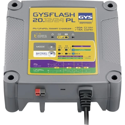 Immagine di GYS GYSFLASH 20.12/24 PL 026049 Caricatore automatico 12 V, 24 V 7 A, 15 20 A