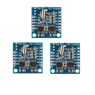 Immagine di DollaTek 3 Pezzi minuscoli RTC I2C DS1307 AT24C32 modulo Orologio in Tempo Reale per Arduino AVR Arm PIC 51