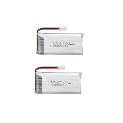 Immagine di YUNIQUE GREEN CLEAN POWER 2 Pezzi Batteria Lipo Ricaricabile 3.7V 1800mAh Compatibile con KY601S, SYMA Serie X5, WLtoys K989, Drone Design alla Moda, Facile da Installare, Argento