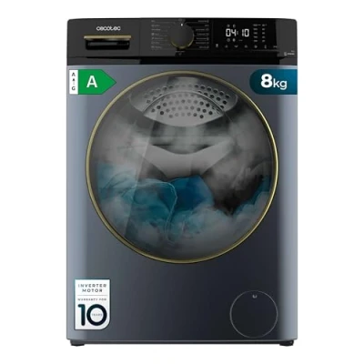 Immagine di Cecotec Lavatrice a Carica 8 kg Frontale Bolero Dresscode 8610 Inverter Ice Blue A. 2000W, 1400 RPM, Classe A, Steam Max, Motore Plus, 15 Programmi, Onsmart, Fuzzy Logic, Smooth Wash, Stop&amp;Go