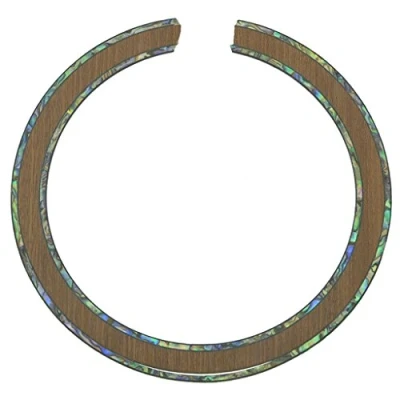 Immagine di Kaish High Qaulity 110 * 12 0.8 mm chitarra acustica buca rosetta sapelli due anelli abalone intarsio