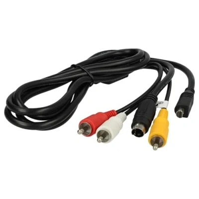 Immagine di vhbw cavo audio video AV compatibile con Sony DCR HC37, HC37E, HC39, HC39E, HC40, HC40E fotocamera digitale, camera