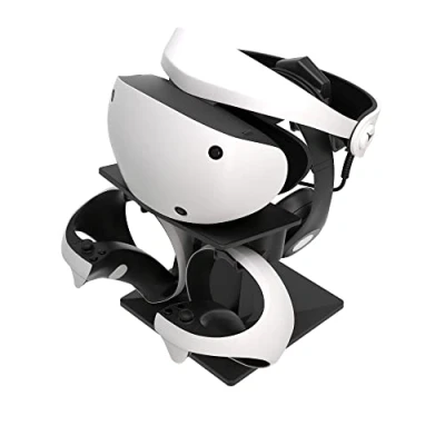 Immagine di Digicharge Supporto per PS VR 2 PSVR2 Sony Playstation VR2/Meta Quest 2/Quest 1/Rift S/Valve Index/HP Reverb G2/PICO 4 Display Mount Station cuffie e controller touch