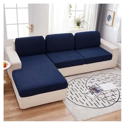 Immagine di Coprisedile per Divano con Penisola 3/4/2/1 Posti Elastico Federa Cuscino del Sedile Tinta Unita Alta qualità Copridivano Protezione ( Color : #33 , Size 1 seat (50