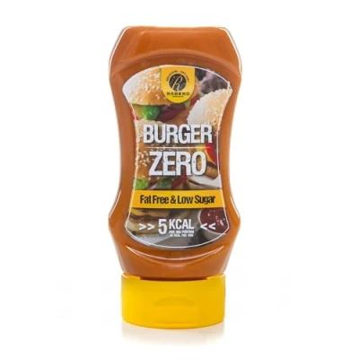 Immagine di Rabeko Zero Sauce burger zéro, 1 x 350 ml produits sains à faible teneur en glucides, réduits calories et gras pour salades, frites, hamburgers sans gluten ni lactose