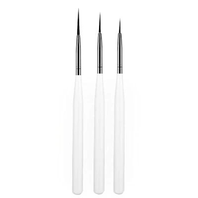 Immagine di luoshaPUCY 3 Pezzi Pennelli per Unghie, Nail Art Professionali, Set Disegnare Linee Fini Attrezzo