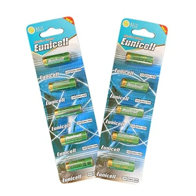 Immagine di Eunicell Batterie alcaline, 12 V, 2 blister con 5 alcaline ognuna, A23/23 A/MN21/V23GA/23, A23, prodotte in Germania, confezione da 10