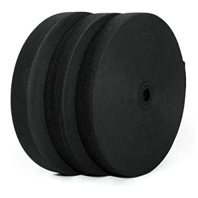 Immagine di 40 Metri Elastico per Cucito, Nastro Merceria, Elastici Sartoria, Tessuti, (Nero 40mX20mm)
