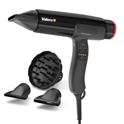 Immagine di Valera, Sension AI, Asciugacapelli Professionale ad Alta Velocità, Phon Leggero con Motore Digitale, 18 Livelli di Temperatura e Flusso d&#039;Aria, Ionizzatore, 2000W, Swiss Made