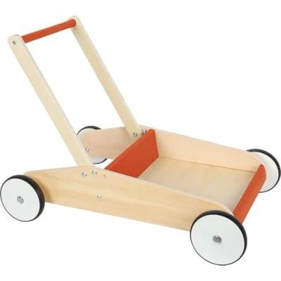 Immagine di small foot carrello Primi passi color rosso rame, da spingere, con spazio portaoggetti, dai 12 mesi, 12610