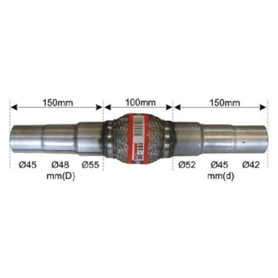 Immagine di BOSAL 265 003 Flessibile, Impianto gas scarico con tubo raccordo