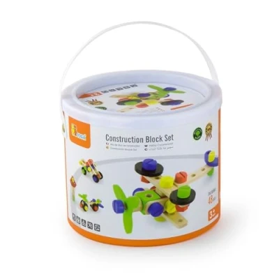 Immagine di VIGA Blocks Eitech GmbH Toys Set Costruzioni in Legno 48 Pezzi, Multicolore, 50383