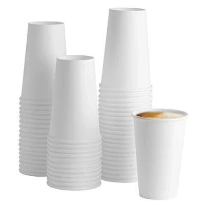 Immagine di Tazze di carta bianca da 470 ml [confezione 100] per caffè e tè