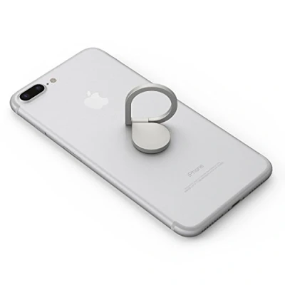 Immagine di Kronya Supporto per Dito Smartphone ruotabile a 360 Gradi Compatibile con Apple iPhone Samsung Galaxy Modello MTKAB (Argento)
