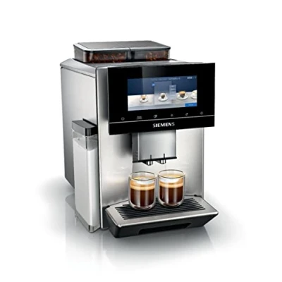 Immagine di SIEMENS Macchina da caffè EQ900 TQ907D03, controllo app, display full touch, modalità barista, riduzione del rumore, fino a 10 profili, pulizia automatica vapore, 2 contenitori per fagioli, 1500