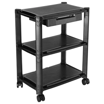 Immagine di RICOO Carello ufficio Supporto WM5 L monitor PC Schermo TV Piedistallo ruote per computer Tavolo con rotelle Base modulare Altezza regolabile