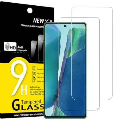 Immagine di NEW&#039;C 2 Pezzi, Vetro Temperato per Samsung Galaxy Note20, Pellicola Prottetiva Anti Graffio, Impronte, Senza Bolle, Durezza 9H, 0,33mm Ultra Trasparente, Resistente