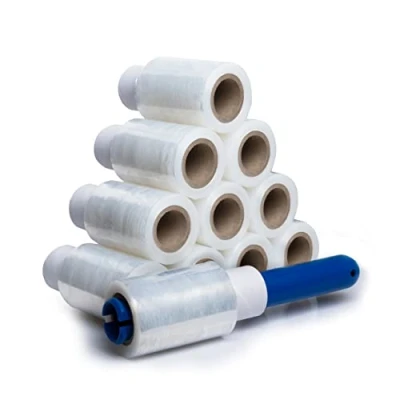 Immagine di V1 Trade Mini pellicola elastica trasparente 40 rotoli + rullo estensibile avvolgente a mano 150 metri di lunghezza e 10 cm larghezza