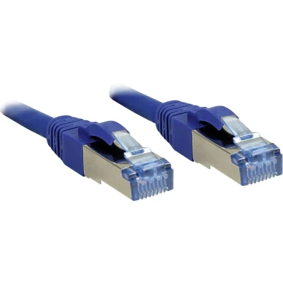 Immagine di LINDY 47156 RJ45 cavo di rete, patch CAT 6A S/FTP 30.00 m Blu con protezione 1 pz.