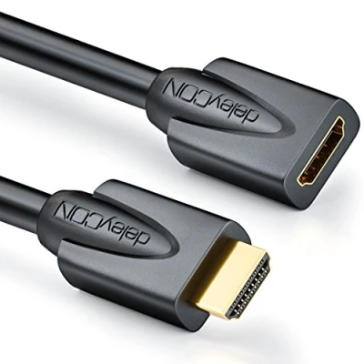 Immagine di deleyCON 5m HDMI Estensione Compatibile con 2.0a/b/1.4a UHD 4K HDR 3D 1080p 2160p ARC Alta Velocità Ethernet Nero