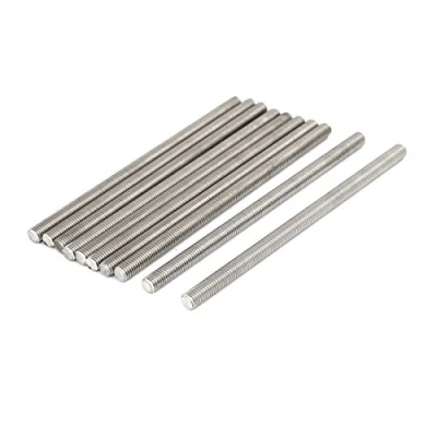 Immagine di sourcing map M8 x 150mm 304 in acciaio inox completamente barre filettate Bar Perno Elementi di fissaggio 10 pezzi