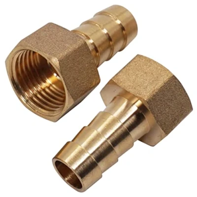 Immagine di SKIR&#039;CO 2 pezzi femmina filettato in ottone raccordo 1/2 &quot;x 14 mm, adattatore per tubo spinato, connettore flessibile, filettatura BSP
