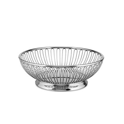 Immagine di Alessi 826/20 Cestino Centrotavola a Filo di Design in Acciaio Inossidabile 18/10, Lucido