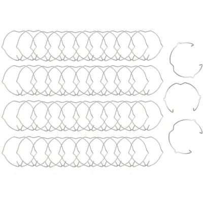 Immagine di Anello a clip molla di fissaggio per lampada (50 pezzi) compatibile con faretti MR16 GU10 da 50 mm