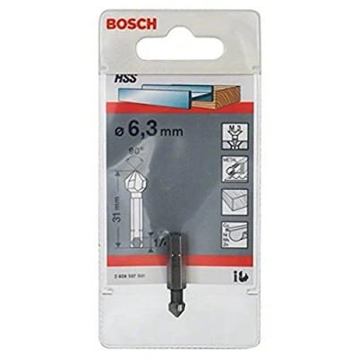 Immagine di Bosch Accessories Power Tools 2608597501 Svasatore conico 6.3 mm HSS 1/4 (6.3 mm) 1 pz.