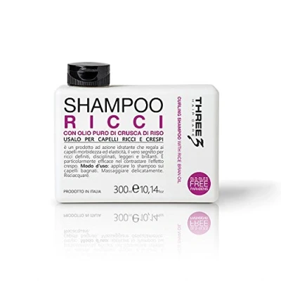 Immagine di Faipa Three 3 Shampoo Per Capelli Ricci E Crespi AllOlio Di Crusca Riso 300ml