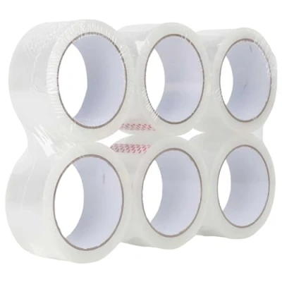Immagine di Fousenuk 6 Rotoli Nastro Imballaggio, Adesivo Imballaggio 48mmx66m Trasparente, Perpacchi, Adesiv da Resistente, per Cartone e Pacchi