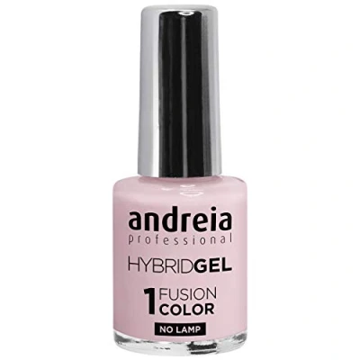 Immagine di Andreia Professional Smalto ibrido in gel, 2 passaggi e nessuna lampada richiesta, rimozione facile durevole, colore Fusion H20 rosa, 10,5 ml